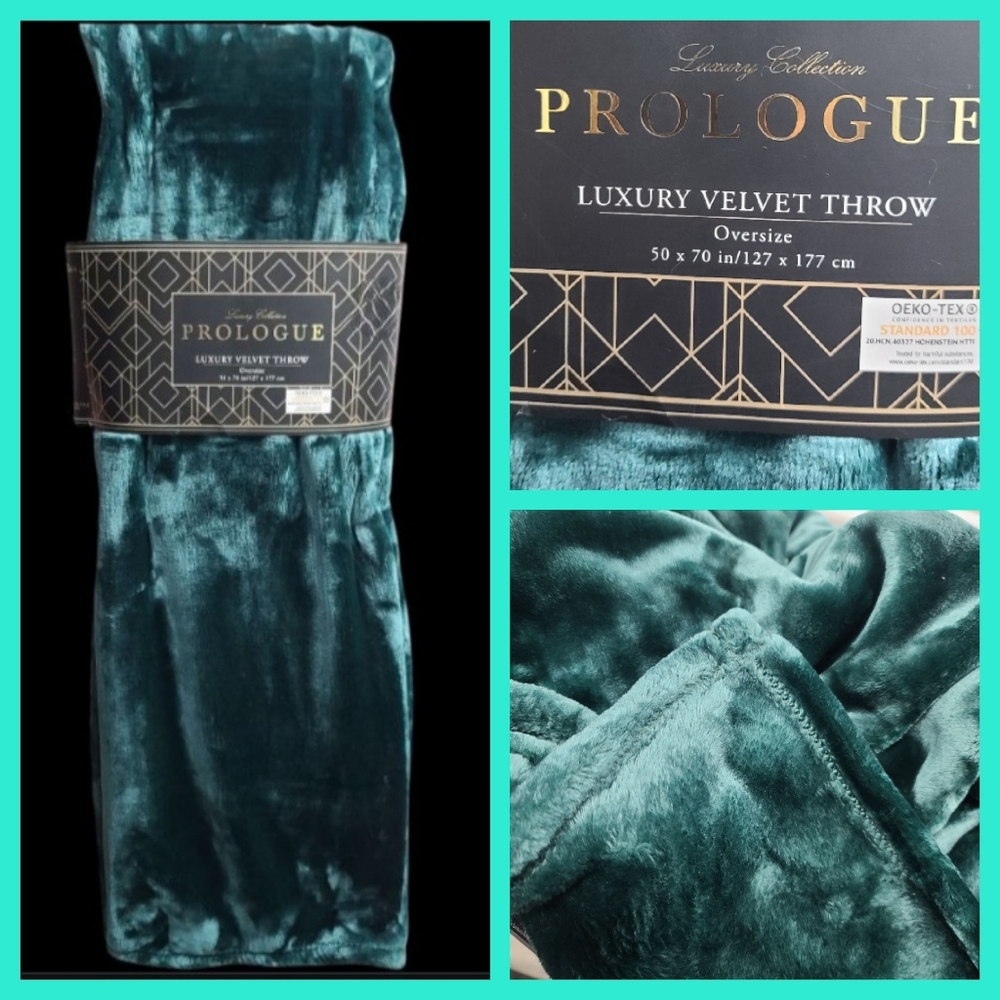 Thick Plush Luxury Velvet Oversized Throw Blanket Decor Dark Teal NEW